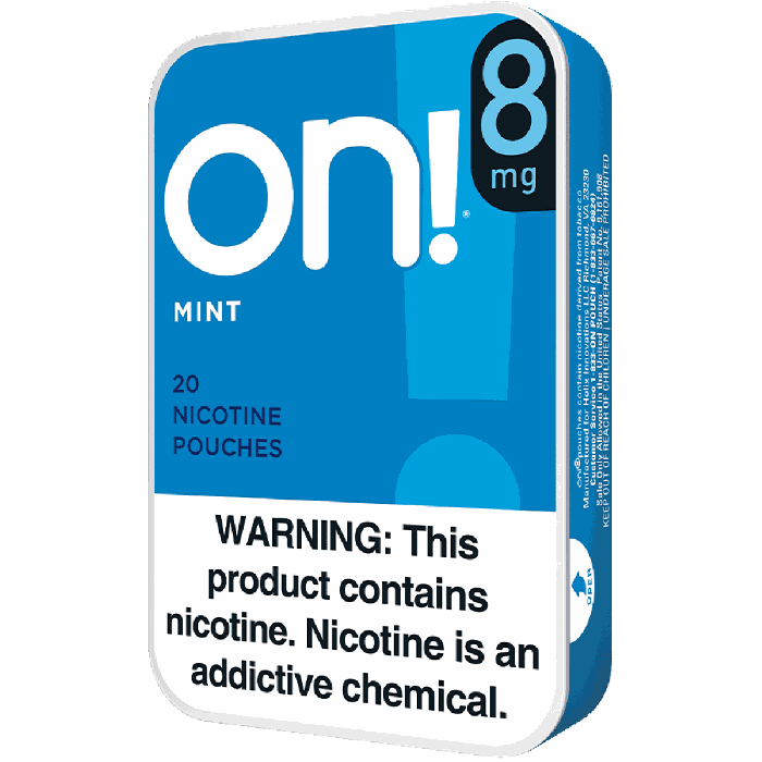 mint non tobacco pouches On! Mint Nicotine Pouches 8mg