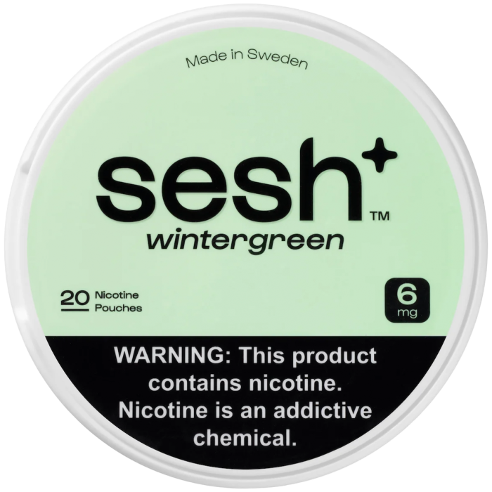 Sesh+ Wintergreen 6mg Nicotine Pouches Sesh+ Wintergreen 6mg Nicotine Pouches