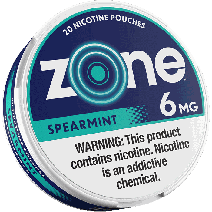 spearmint tobacco pouches Zone 6 Mg Spearmint Nicotine Pouches