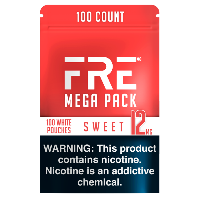 FRE Sweet Mega Pack 12MG Nicotine Pouches - Bundle FRE Sweet Mega Pack 12MG Nicotine Pouches - Bundle