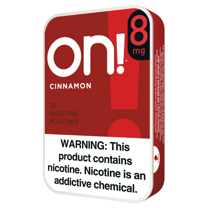 On! 8MG Cinnamon Mini Dry Nicotine Pouches