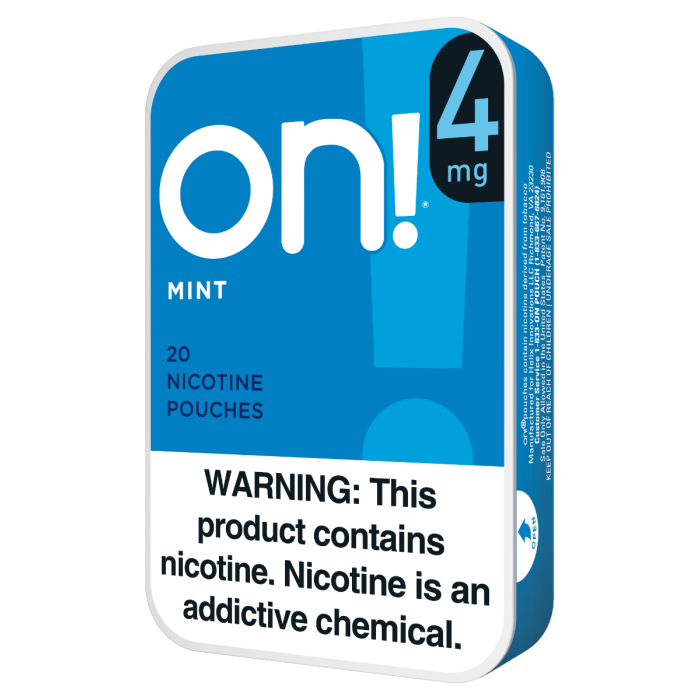 On! 4MG Mint Mini Dry Nicotine Pouches