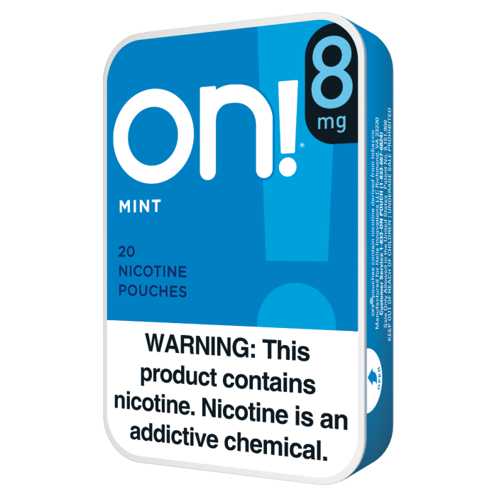 On! 8MG Mint Mini Dry Nicotine Pouches
