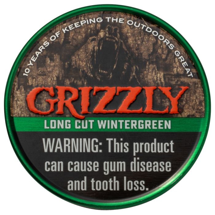 Grizzly Wintergreen Long Cut 1.2oz - Free Delivery - Northerner