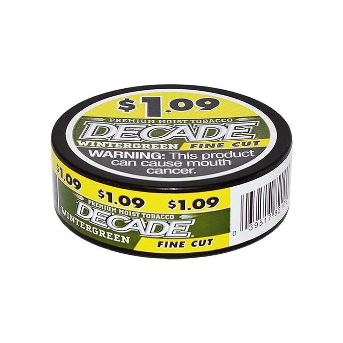 Decade Wintergreen Fine Cut American Snuff