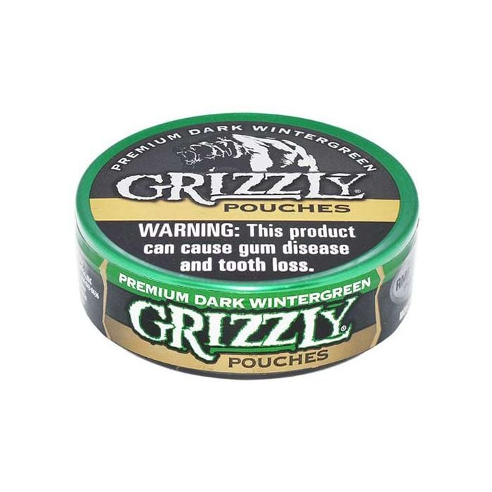 Order Grizzly Dark Wintergreen .84oz Original Pouches Northerner US How Many Pouches Are In A Can Of Grizzly Wintergreen