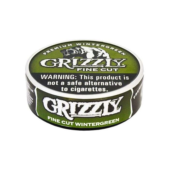 Order Grizzly Wintergreen 1.2oz Fine Cut Northerner US How Many Pouches Are In A Can Of Grizzly Wintergreen
