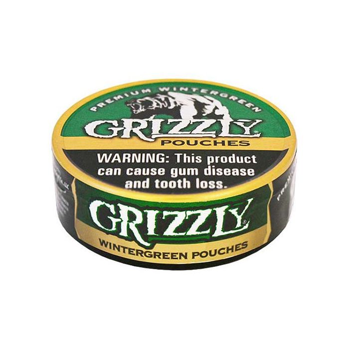 Grizzly Wintergreen, .82oz, POUCHES Grizzly Wintergreen, .82oz, POUCHES