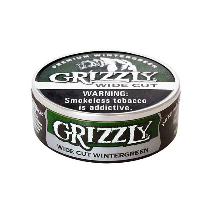 Order Grizzly Wintergreen 1.2oz Wide Cut Northerner US How Many Pouches Are In A Can Of Grizzly Wintergreen