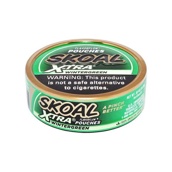 Skoal Xtra Wintergreen, .82oz, POUCHES