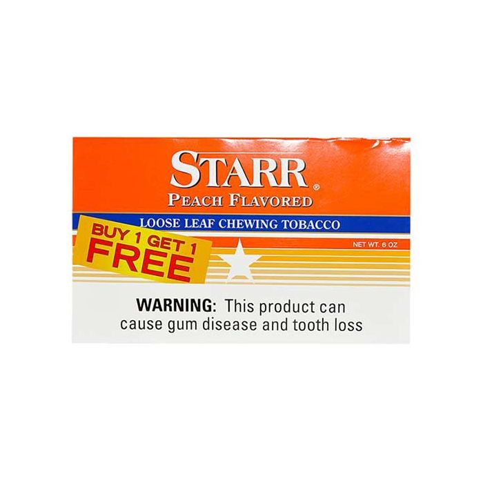 Starr Peach 6oz Loose Leaf Chewing Tobacco 2-pack