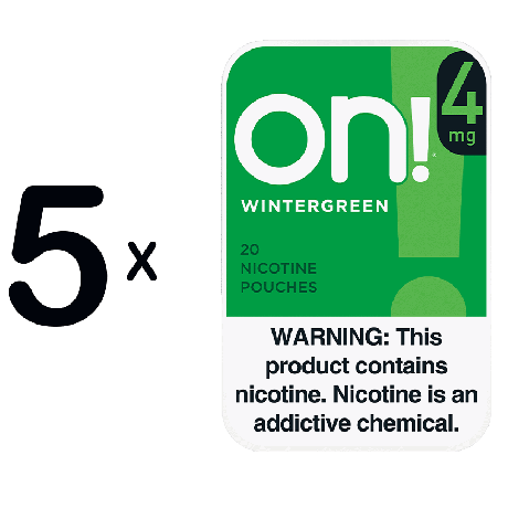 On! Wintergreen 4mg 5for$10