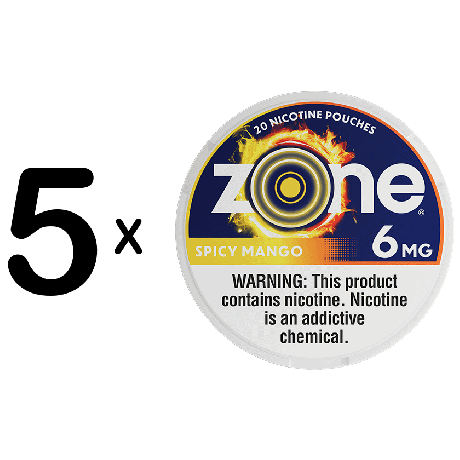 zone Spicy Mango 6mg 5for$10