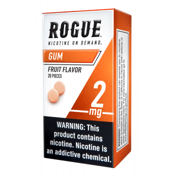 Rogue Fruit Flavor 2mg, Nicotine Chewing gum