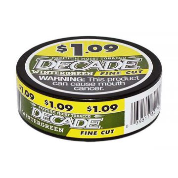 Decade Wintergreen Fine Cut American Snuff