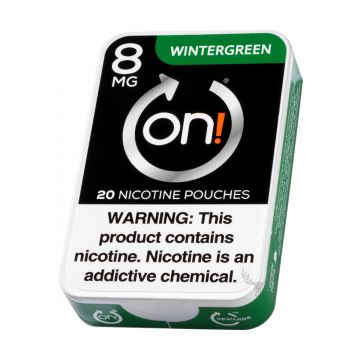 on! Wintergreen 8mg Dry White Mini