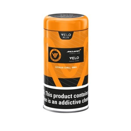 VELO x McLaren Formula 1 Team Limited Edition Tin – VELO Plus Citrus Chill 6MG
