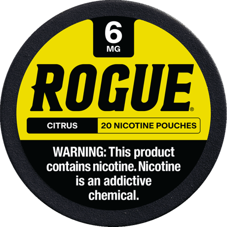 Rogue Citrus 6mg Slim Dry Strong Nicotine Pouches