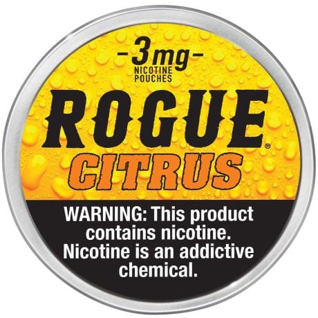 Rogue Citrus 3mg Slim Dry Nicotine Pouches Rogue Citrus 3mg Slim Dry Nicotine Pouches
