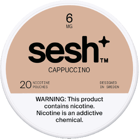 Sesh+ Cappuccino 6mg Nicotine Pouches