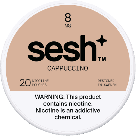 Sesh+ Cappuccino 8mg Nicotine Pouches