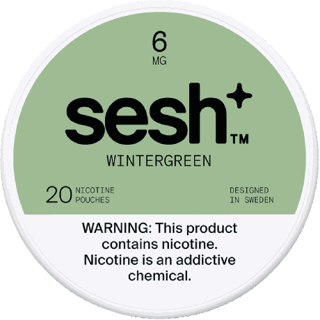 Sesh+ Wintergreen 6mg Nicotine Pouches