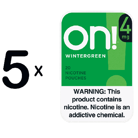 On! Wintergreen 4mg 5for$10