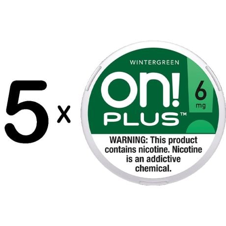 On! Plus Wintergreen 6mg 5for$5