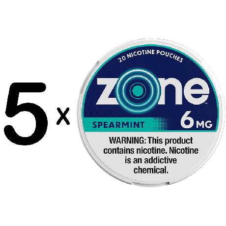 zone Spearmint 6mg 5for$10