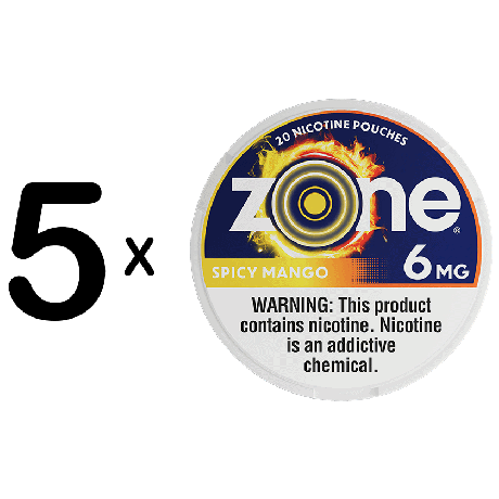 zone Spicy Mango 6mg 5for$10