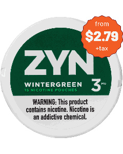 ZYN 3mg Wintergreen White Mini Portion