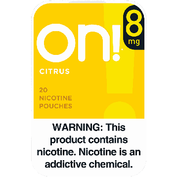 on! Citrus 8mg Dry White Mini