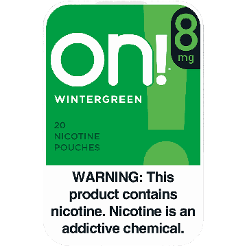on! Wintergreen 8mg Dry White Mini