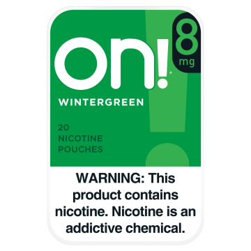 on! Wintergreen 8mg Dry White Mini