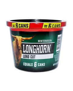 Longhorn Wintergreen Small Tub, 7.2oz, Long Cut