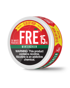 FRE Wintergreen 15MG $1 off Nicotine Pouches