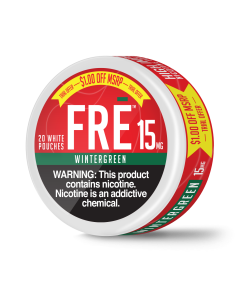 FRE Wintergreen 15MG $1 off Nicotine Pouches
