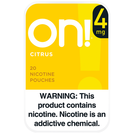 on! Citrus 4mg Dry White Mini