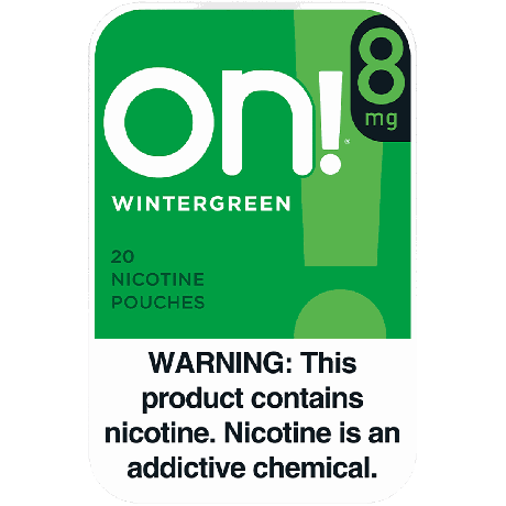 on! Wintergreen 8mg Dry White Mini