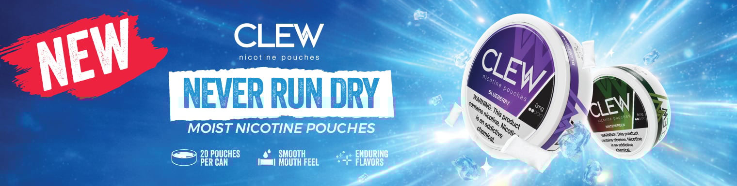 Discover Clew Nicotine Pouches Clew Nicotine Pouches Banner