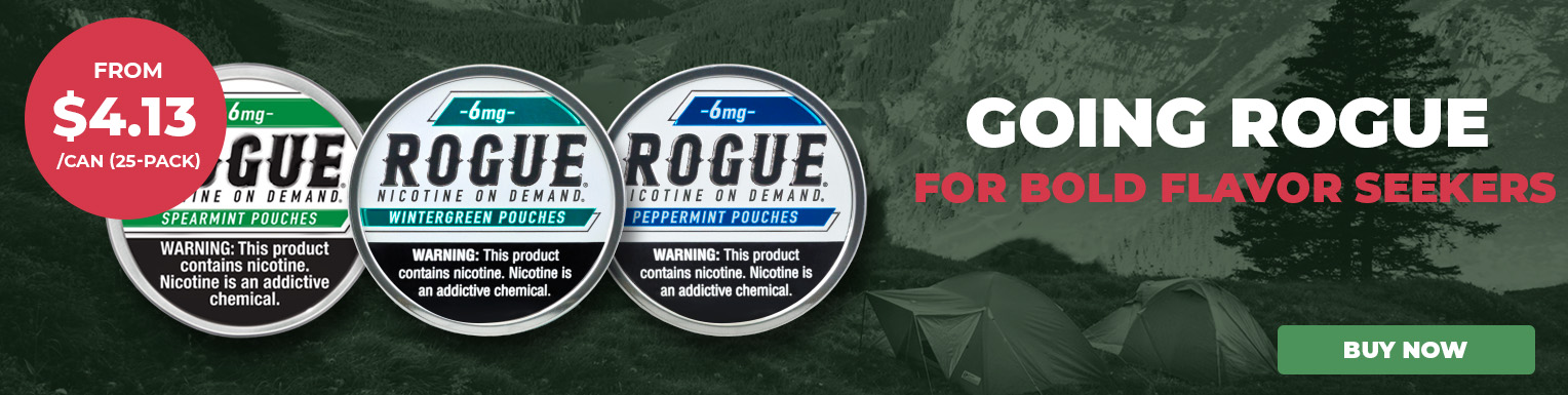 Rogue category banner Rogue Nicotine Pouches Banner