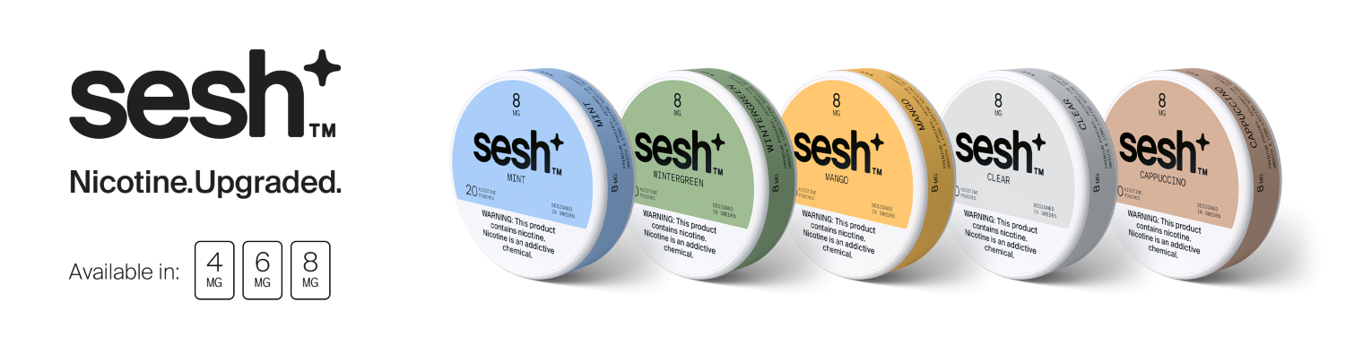 Discover Sesh Nicotine Pouches Sesh Category Banner