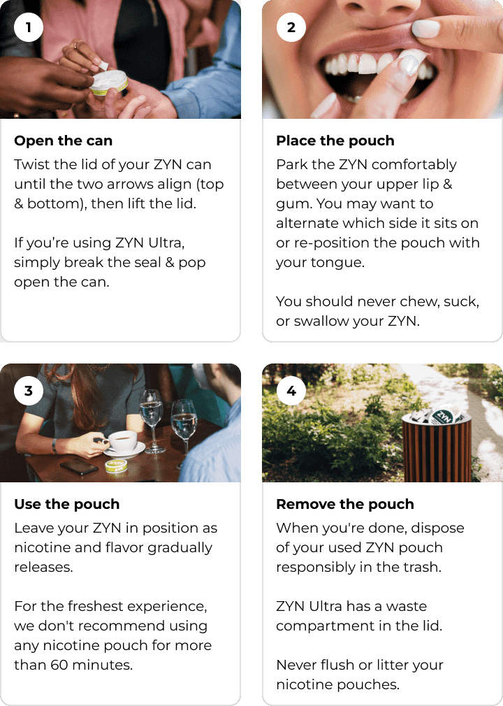 How to use ZYN pouches