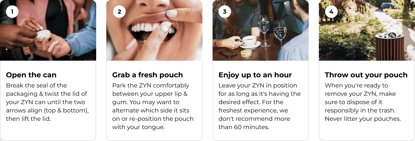 Step-by-step: How to use ZYN pouches