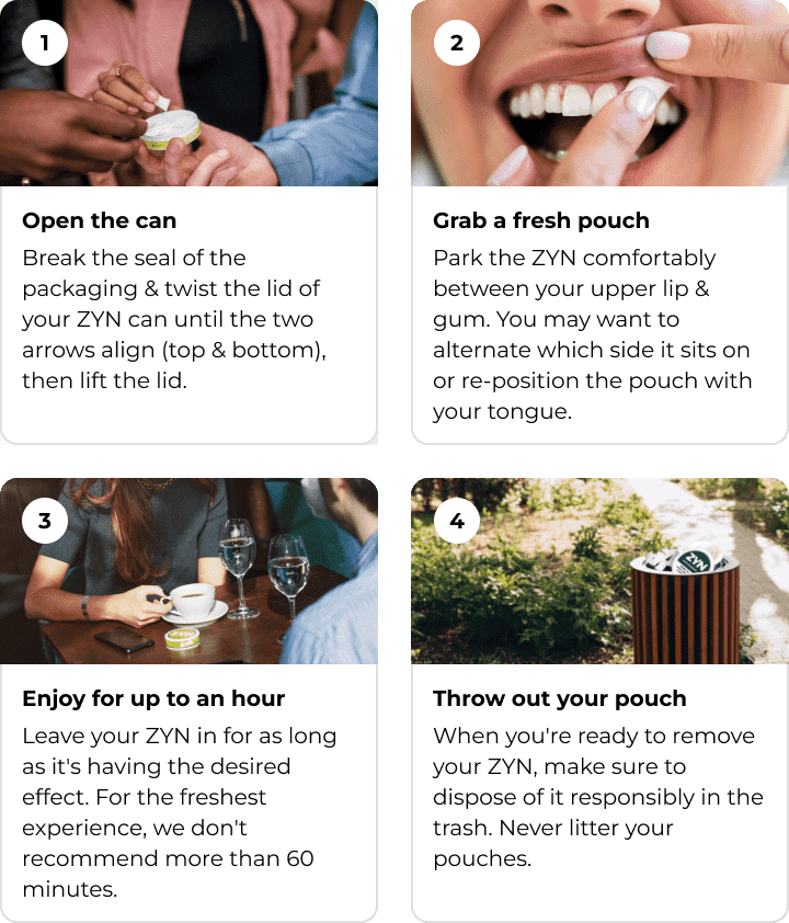 Step-by-step: How to use ZYN pouches