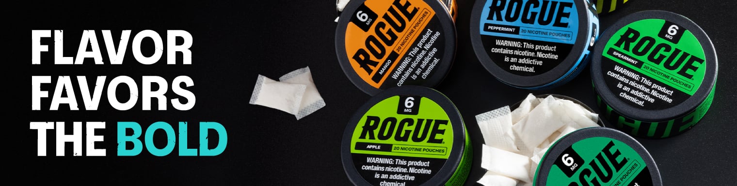 Category banner showing Rouge Nicotine Pouches