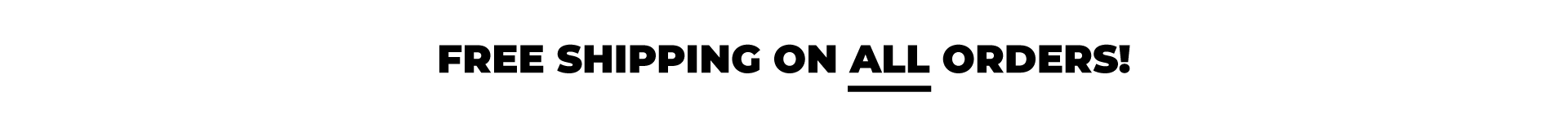 free shipping on all orders