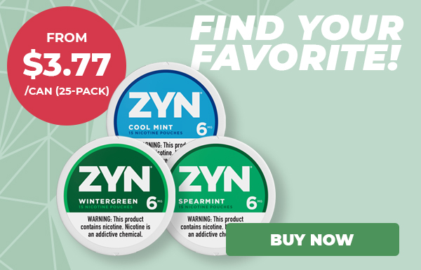 Zyn Nicotine Pouches banner Zyn Nicotine Pouches