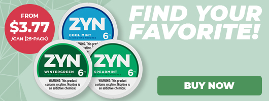 Zyn Nicotine Pouches banner Zyn Nicotine Pouches