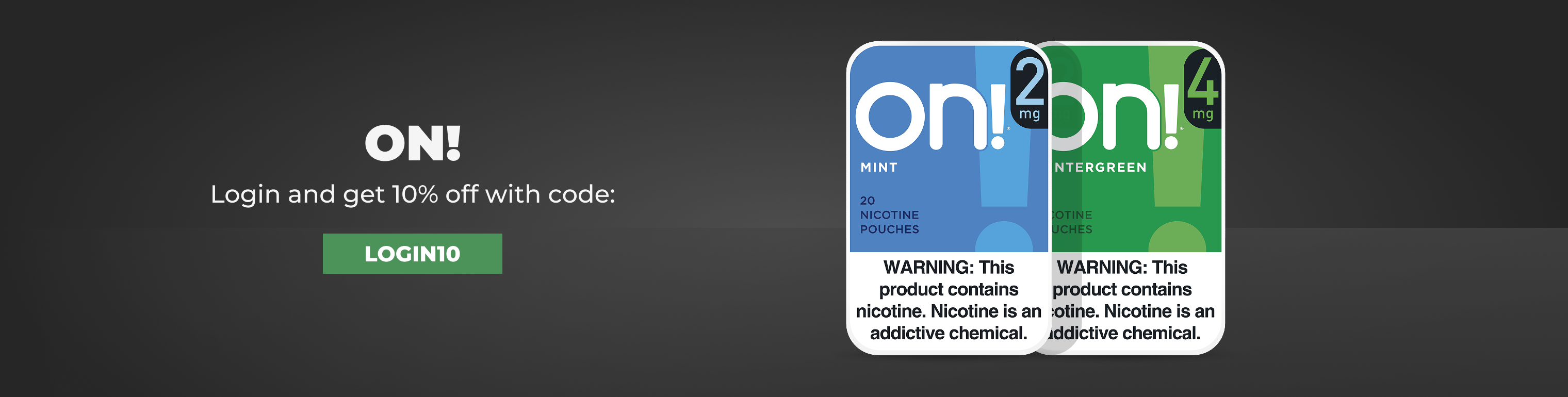 On! Nicotine Pouches banner